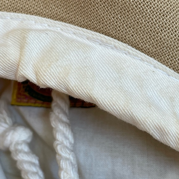 Scala Linen Adjustable Packable Bucket Beach Hat, Coastal Grandma, Natural Tan - Picture 5 of 7